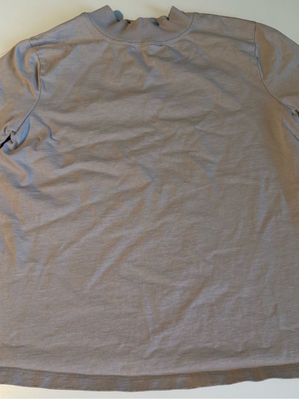 Zara womens short Sleeve Crewneck Shirt - Light Taupe